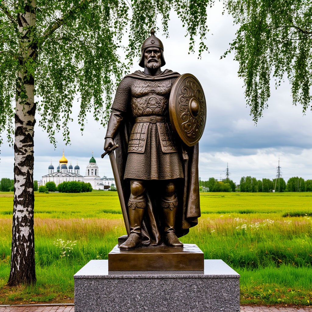 Iliya-muromec (1) Памятник былинному герою-войну из бронзы на гранитном постаменте