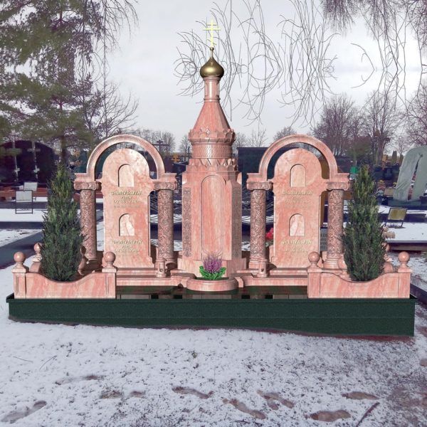 Мемориальный комплекс из красного и зеленого гранита