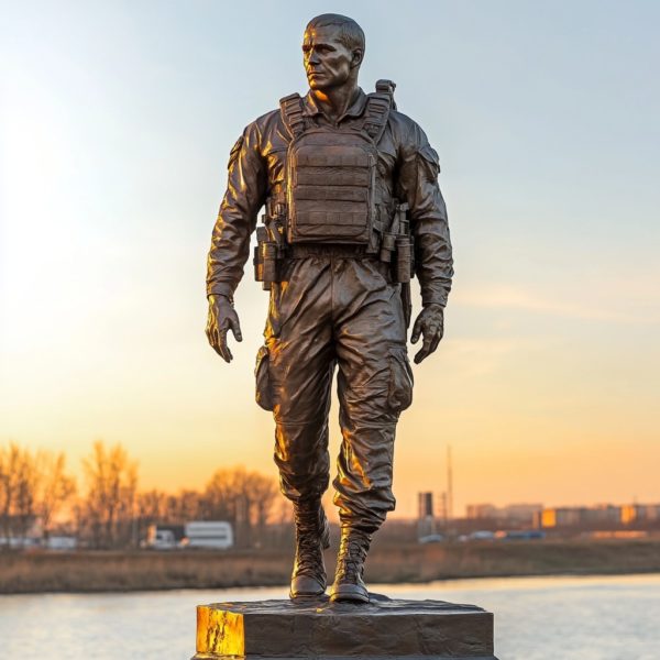 Памятник вону-освободителю в виде бронзово скульптуры в полны рост