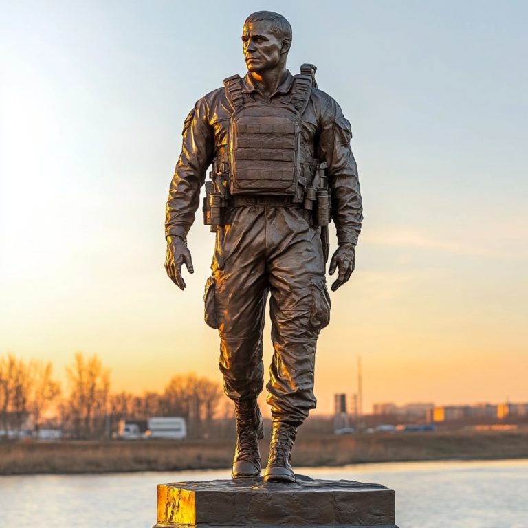 Памятник вону-освободителю в виде бронзово скульптуры в полны рост
