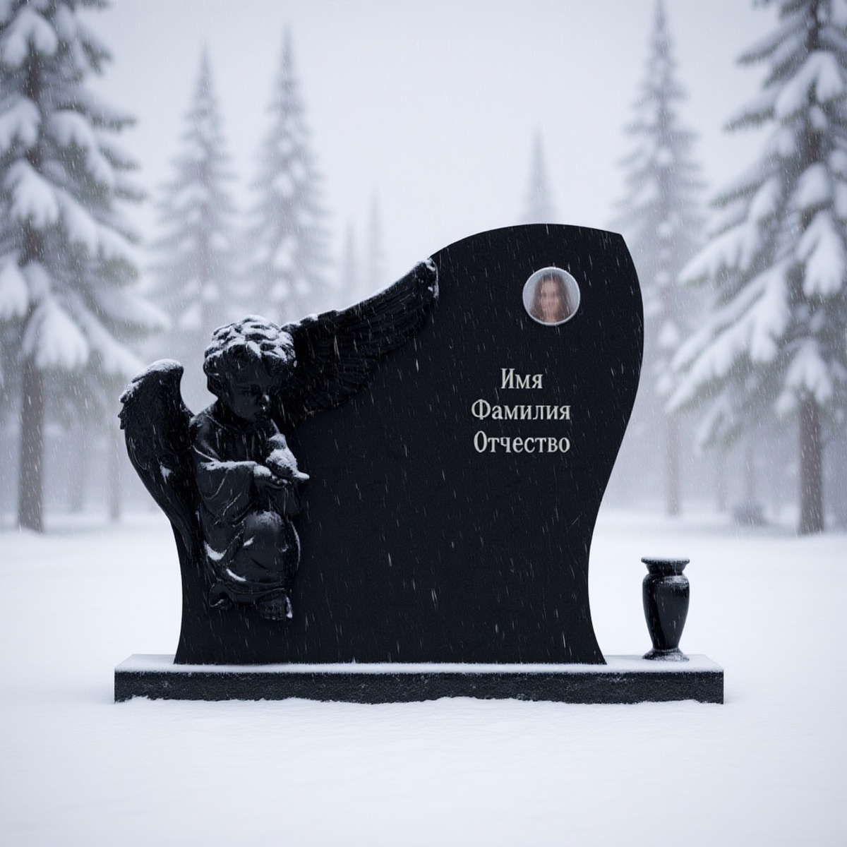 Памятники детям на могилу Памятник на могилу детям из гранита в виде скульптуры ангелочка, согревающего своим дыханием птичку.