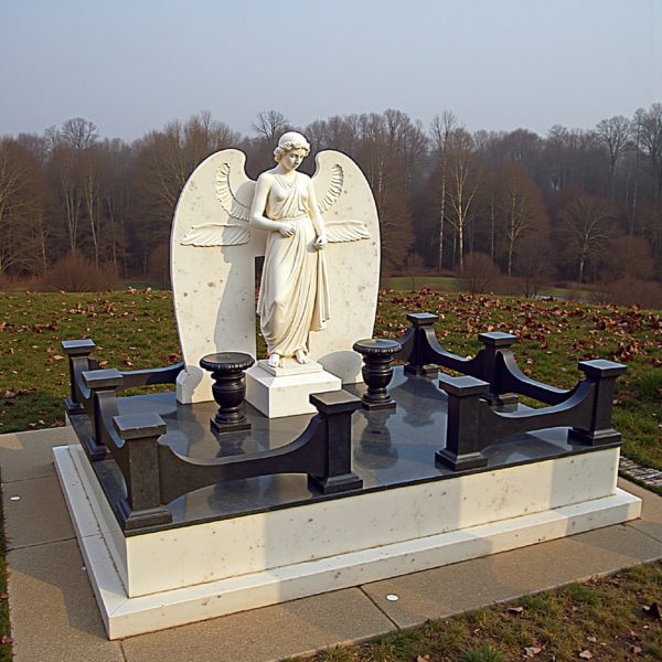 Прекрасный ангел из белого мрамра.