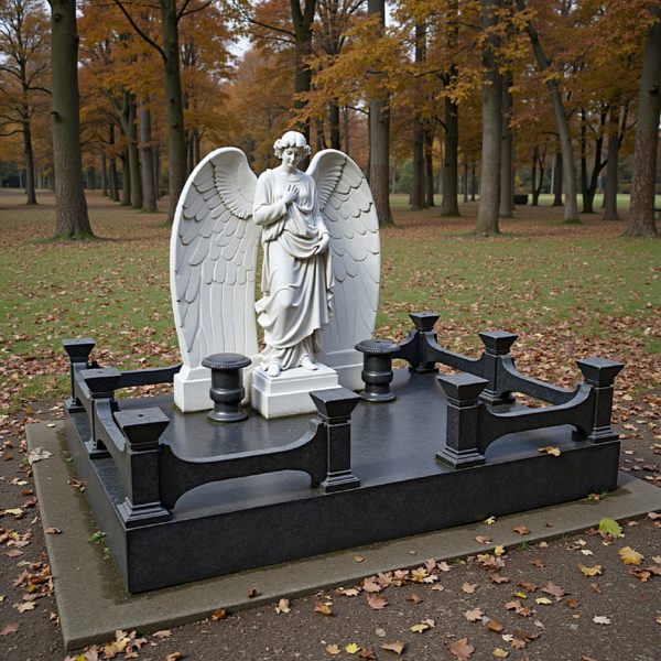 Прекрасный ангел из белого мрамра.